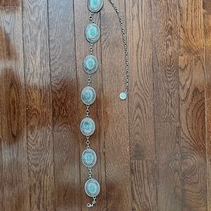 Silver and Turquoise Women's Jewelry Belt